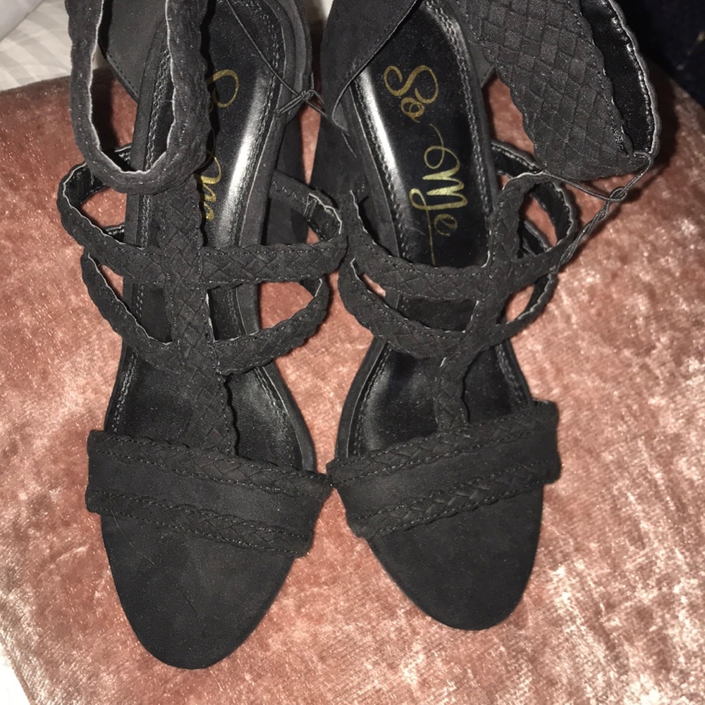 Black Chunky heels